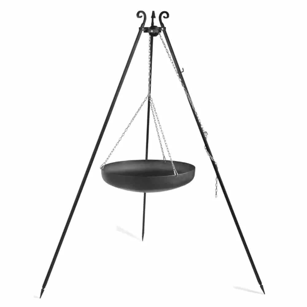 "Outdoor Cooking Wok Set with Tripod Stand, 70cm image"