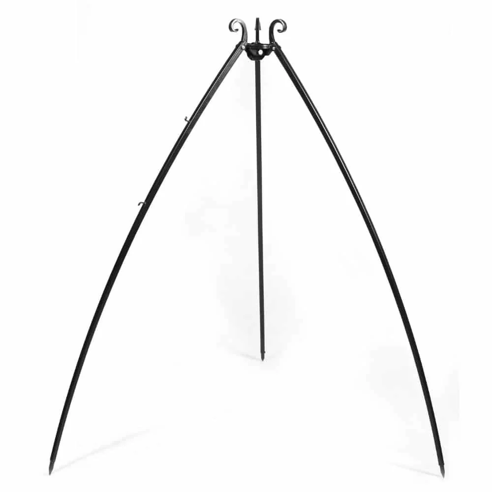 "Adjustable Outdoor Grill Tripod, 200 cm Steel Campfire Cooking Stand image"