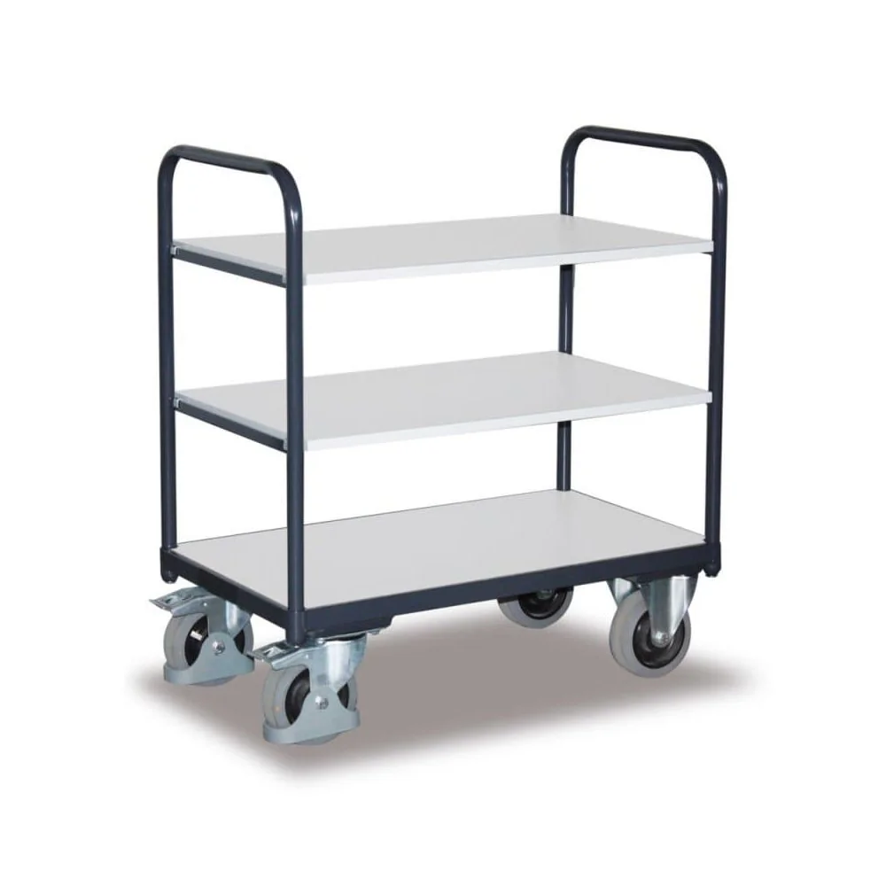 "ESD 3-Shelf Utility Cart with EasySTOP image"