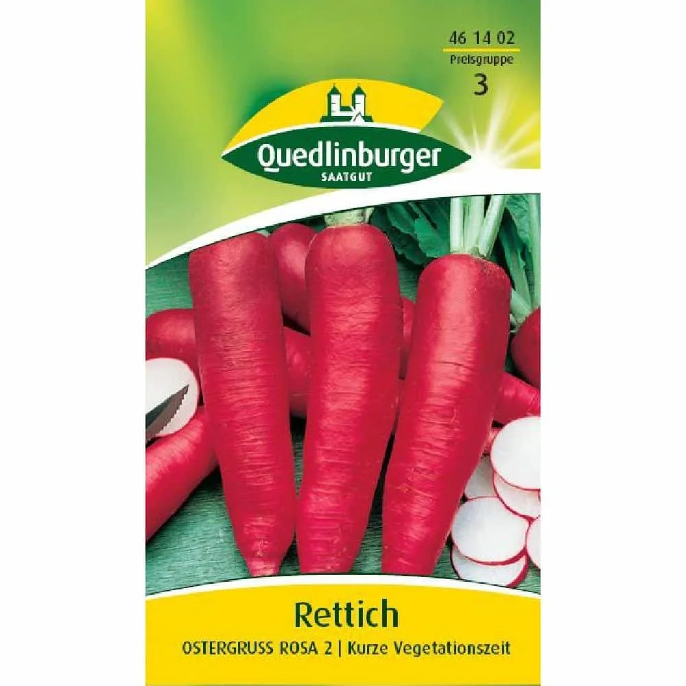 "Pink Radish Seeds - Ostergruss Rosa Variety image"
