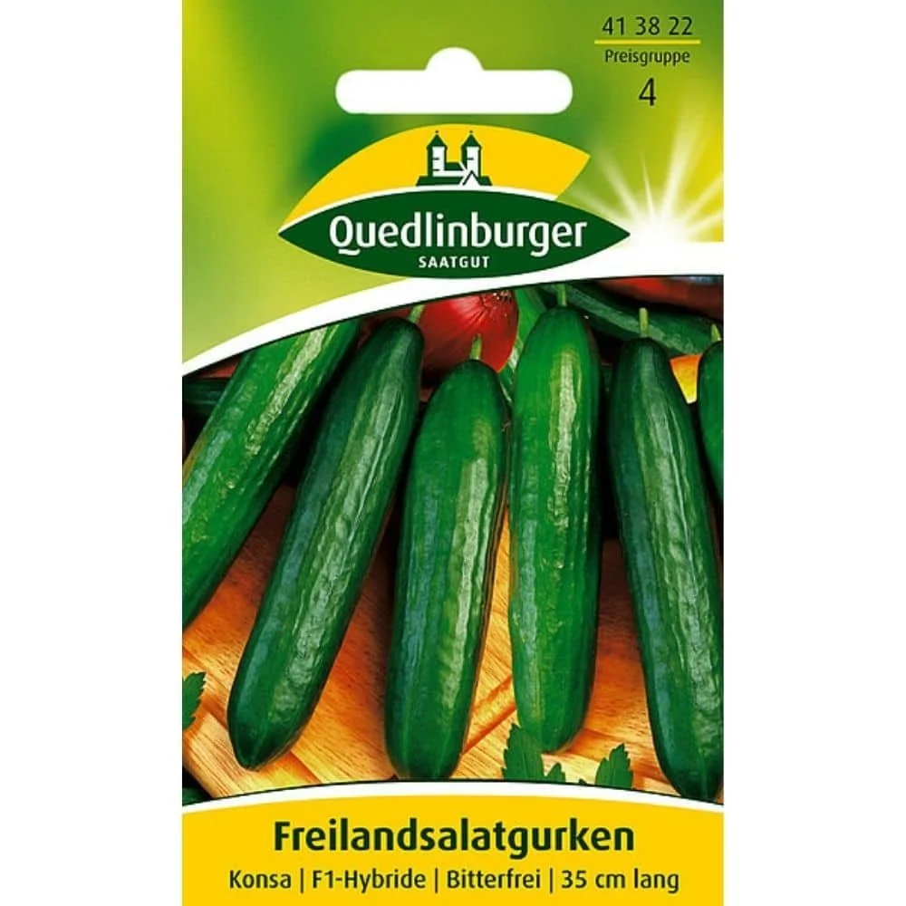 "Konsa F1 Cucumber Seeds - High-Yield, Bitter-Free, Outdoor Cucumber image"