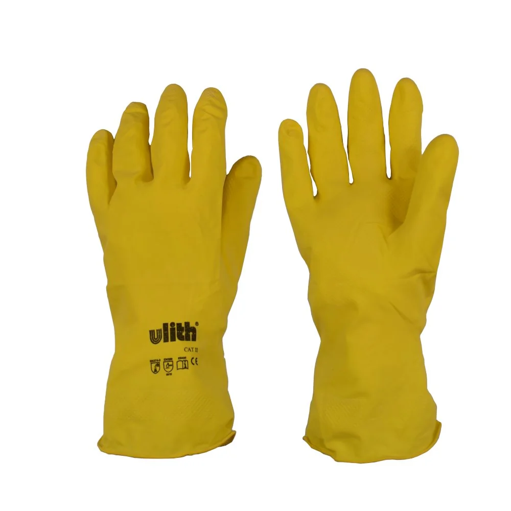 "Industrial Gloves Latex Rubber Size XL/10 Yellow image"