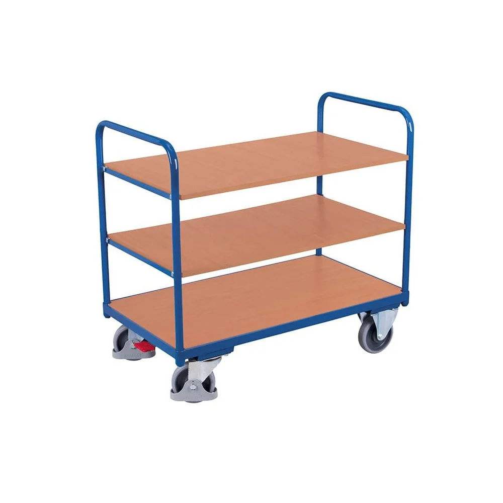 3-Tier Shelf Cart - 250 kg Capacity - Rolling Workshop Trolley