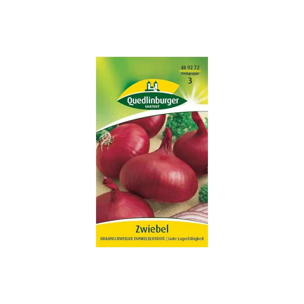 "Buy Red Onion Seeds - Braunschweiger Dunkelblutrote Variety image"