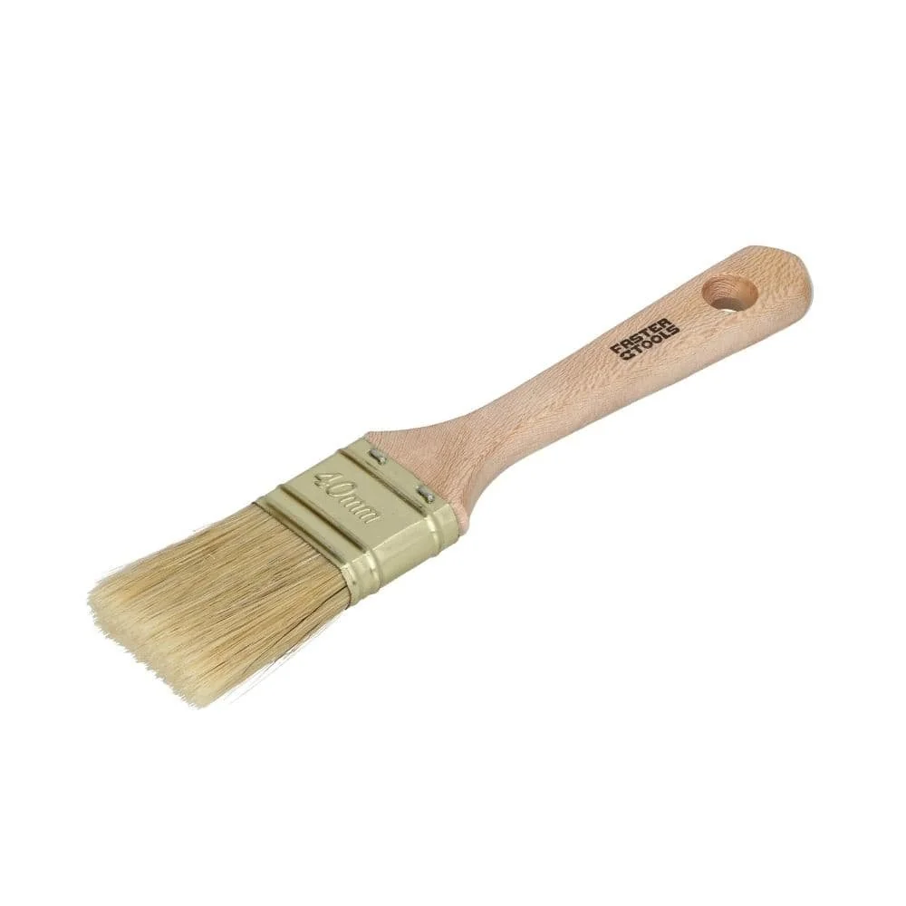 "Oil Paint Brush, Flat Brush 30mm, Natural Bristle Brush image"