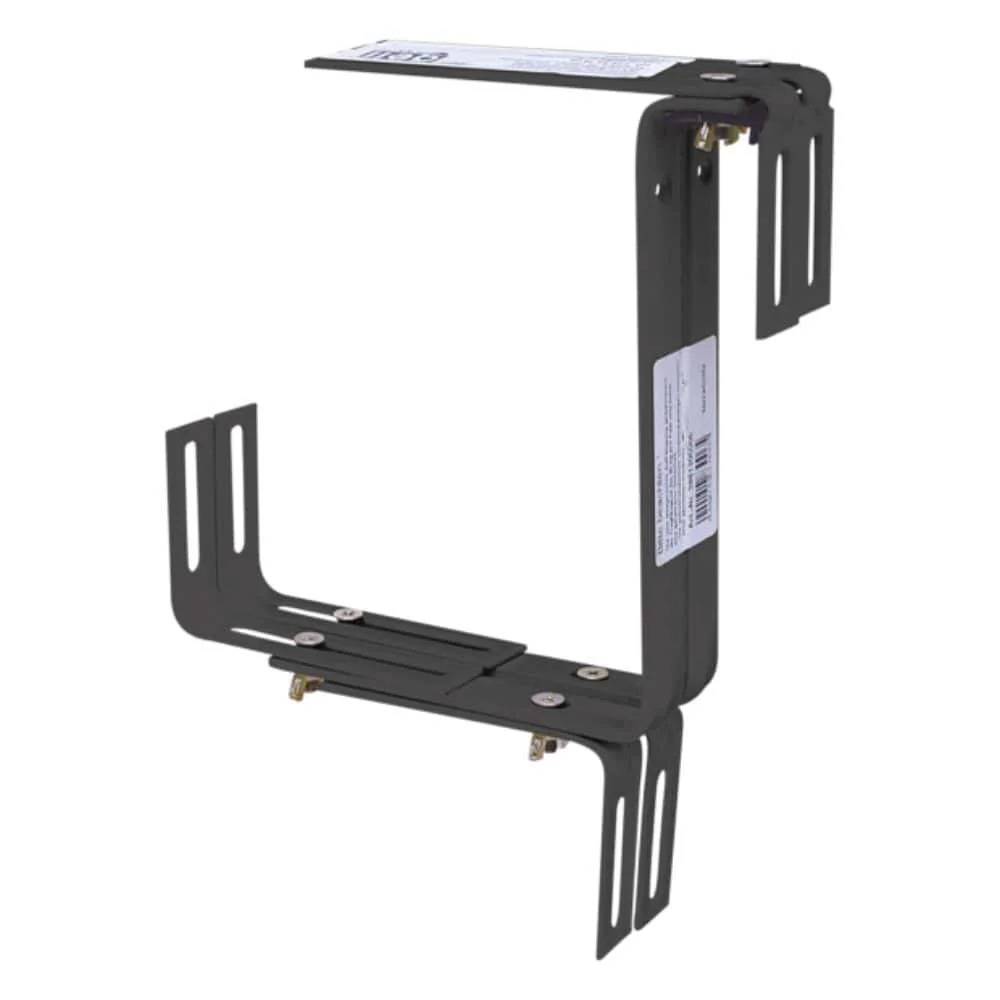 "Adjustable Flower Box Holder for Railing, Anthracite, Type C, Pair image"
