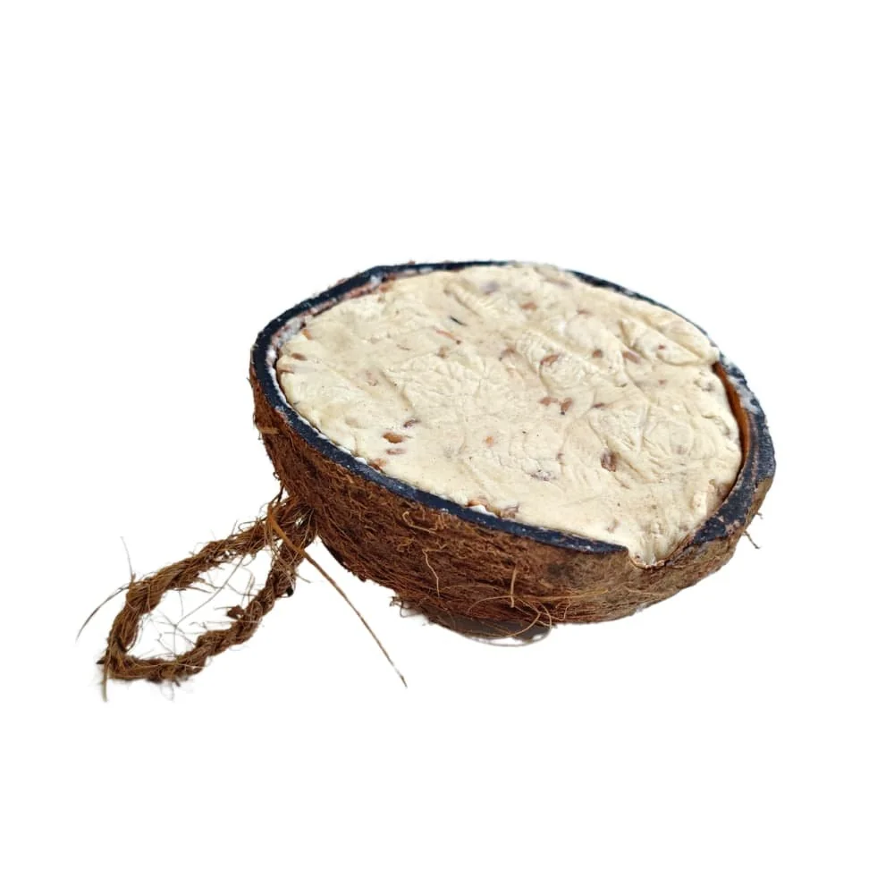 Coconut Shell 0.18kg Wild Bird Food Feeder - All-Natural Energy Boost