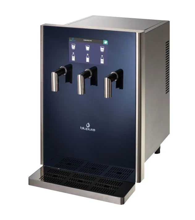 "Water dispenser, sparkling water maker, carbonated water maker, soda maker - Bluglass Plus, on table image"