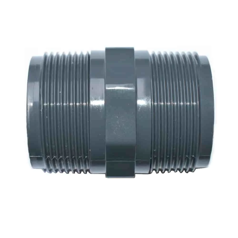 "2 Inch PVC Double Nipple, Threaded PVC Fittings, Pipe Fittings image"
