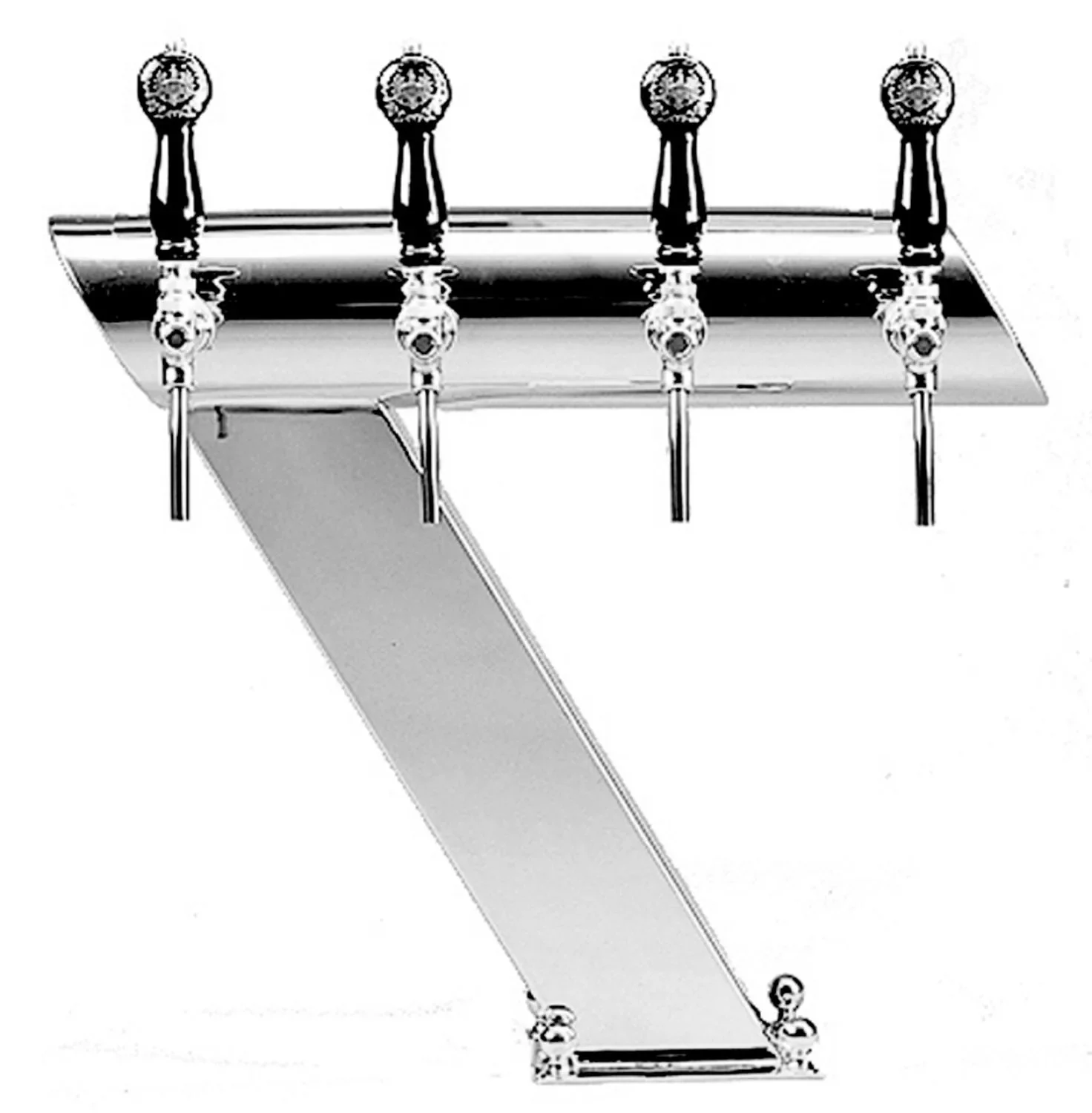 "Beer tower, with crossbar, satin stainless steel image"