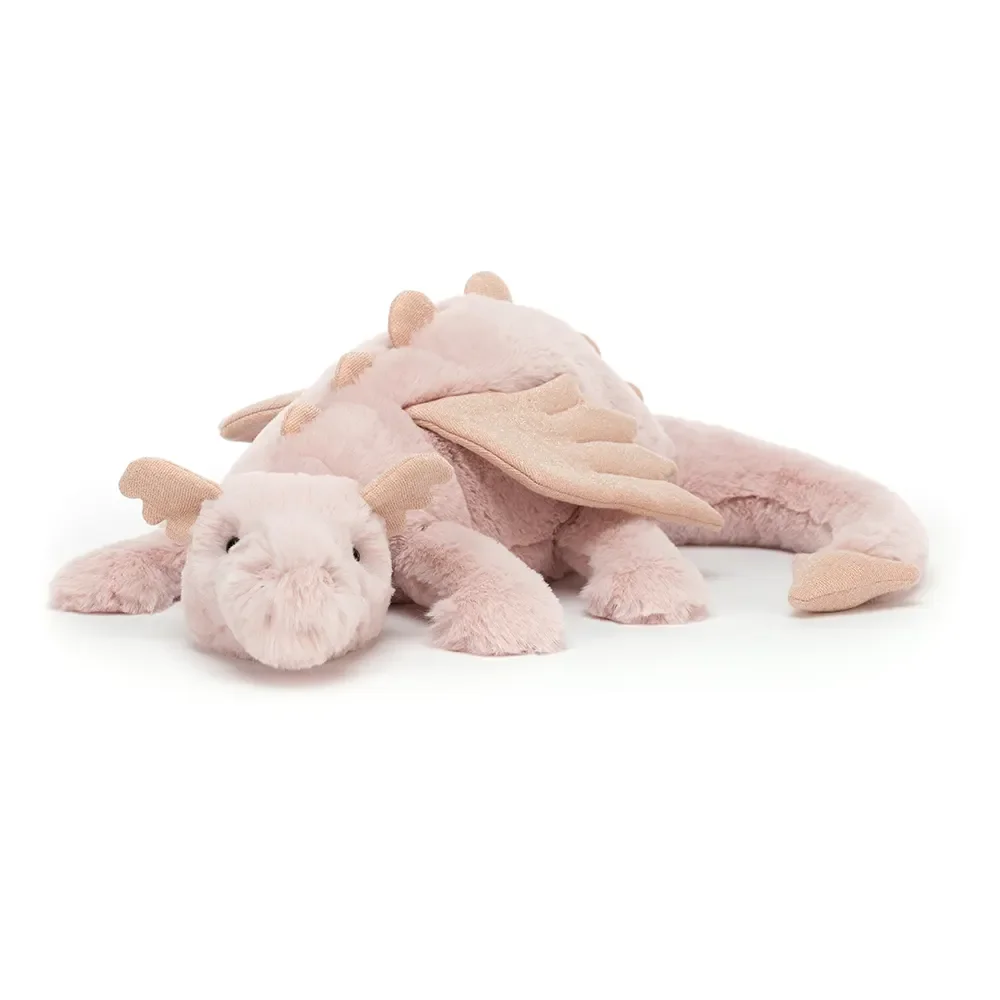 "Jellycat Soft Toy, Cuddly toy - Rose Dragon, Size: Medium - H12 X W50 CM image"
