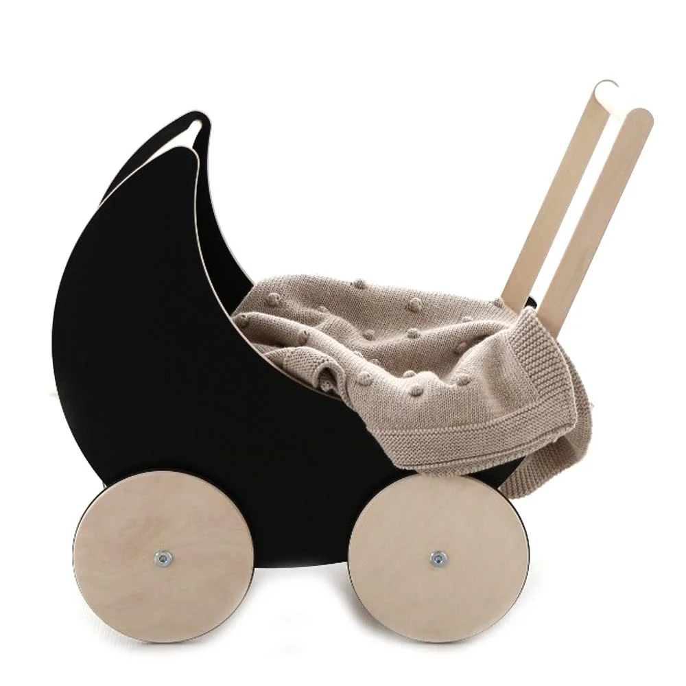 "ooh noo Doll stroller, black, with chalkboard paint image"