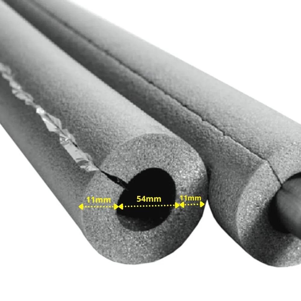 "AEROFLEX® SH XT Pipe Insulation, Pipe Lagging - 2m, Self-Adhesive, Flexible Insulation Material from Closed-Cell Foam Rubber Base, Black - 54 x 10 mm image"