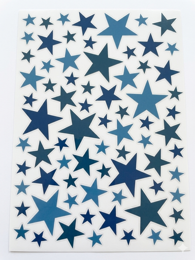 "Lilipinso Wall Sticker Basics Mixed stars, Color: Deep Ocean image"