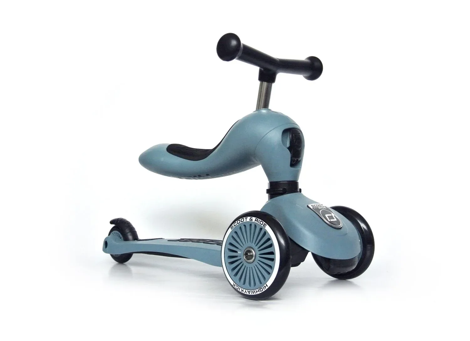 "Scoot & Ride Highwaykick 1 2in1 Scooter, Kickbike, Color: Steel image"