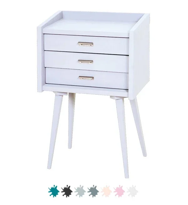 "Laurette bedside table Small Cabinet Le Chevet des Secrets, Color: white image"