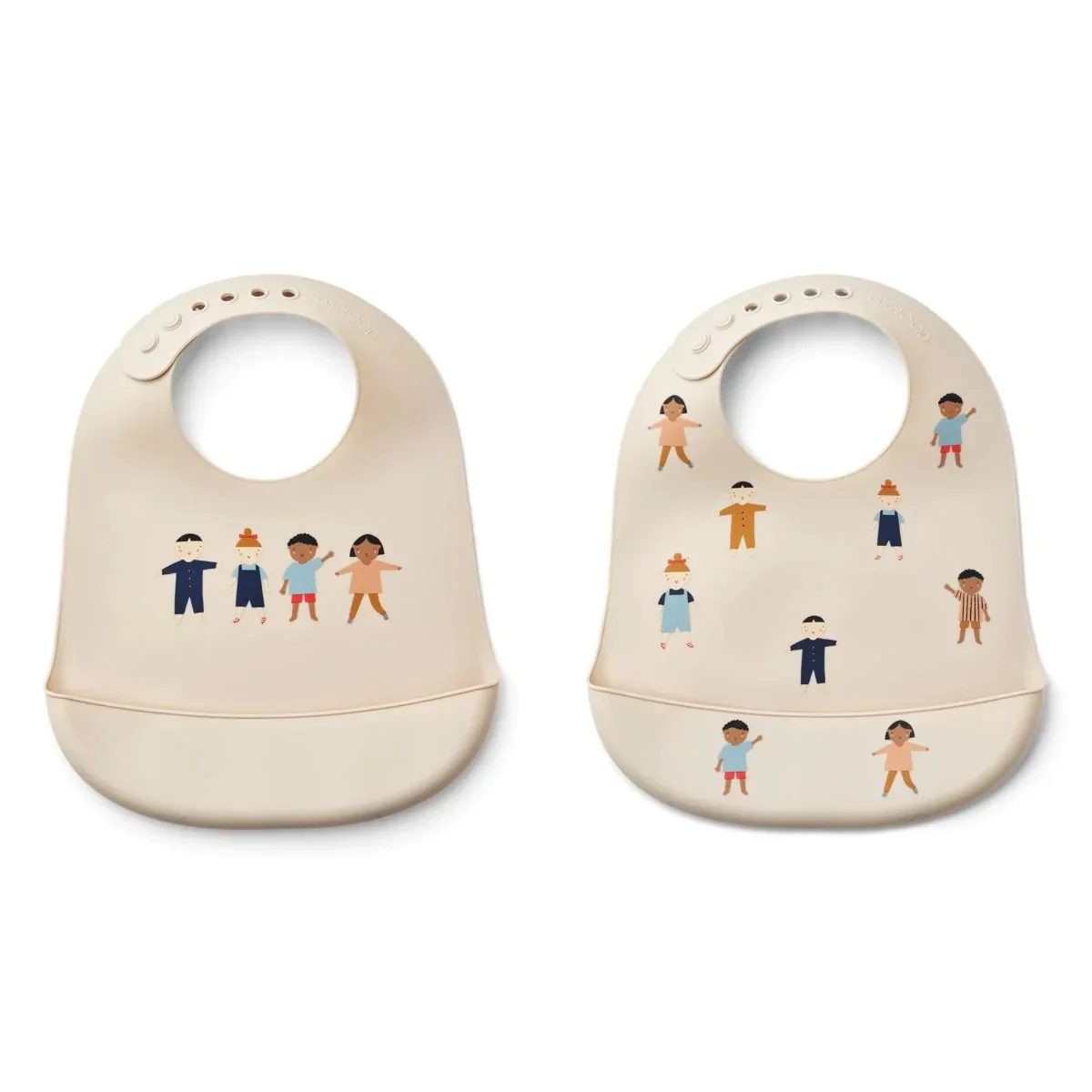 "Liewood silicone bib 2er Pack - Tilda, Color: Kids Sandy image"
