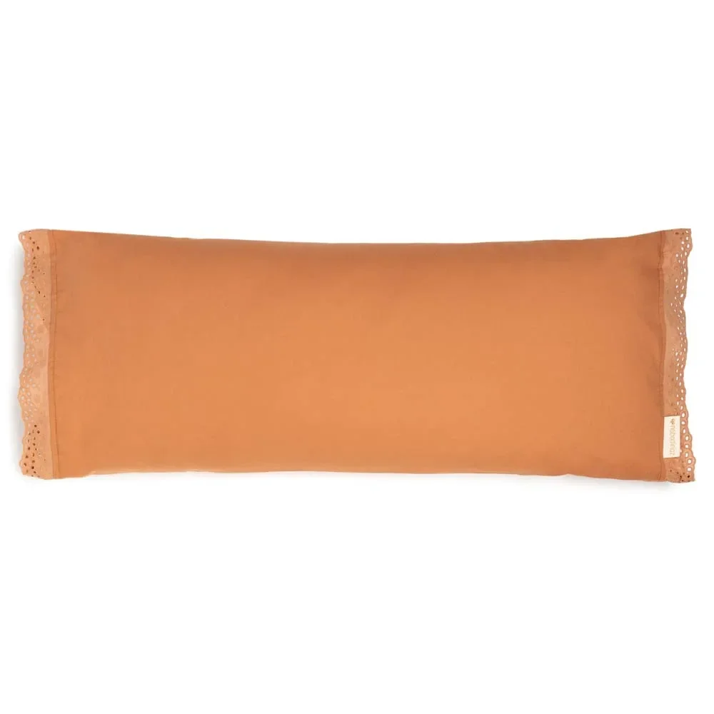 "Nobodinoz Cushions rectangular "Vera" Lochsticking Sienna Braun image"