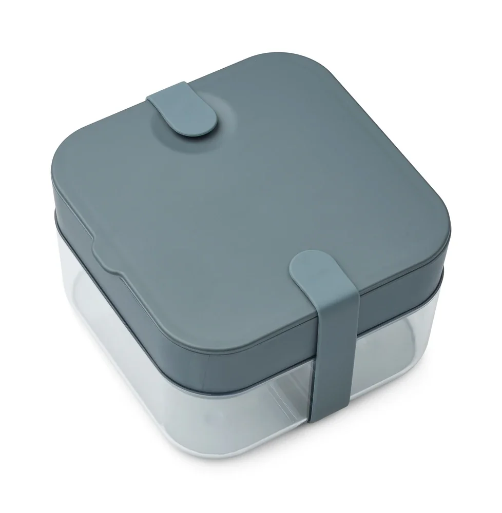 Liewood Bento Box, lunchbox, sandwich boxes - Amandine, color: Sea Blue / Whale Blue