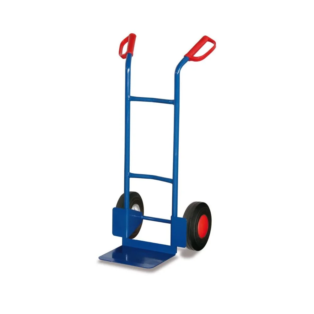 "200 kg Hand Truck - Heavy Duty Steel Dolly Cart with Solid Rubber Tires image"