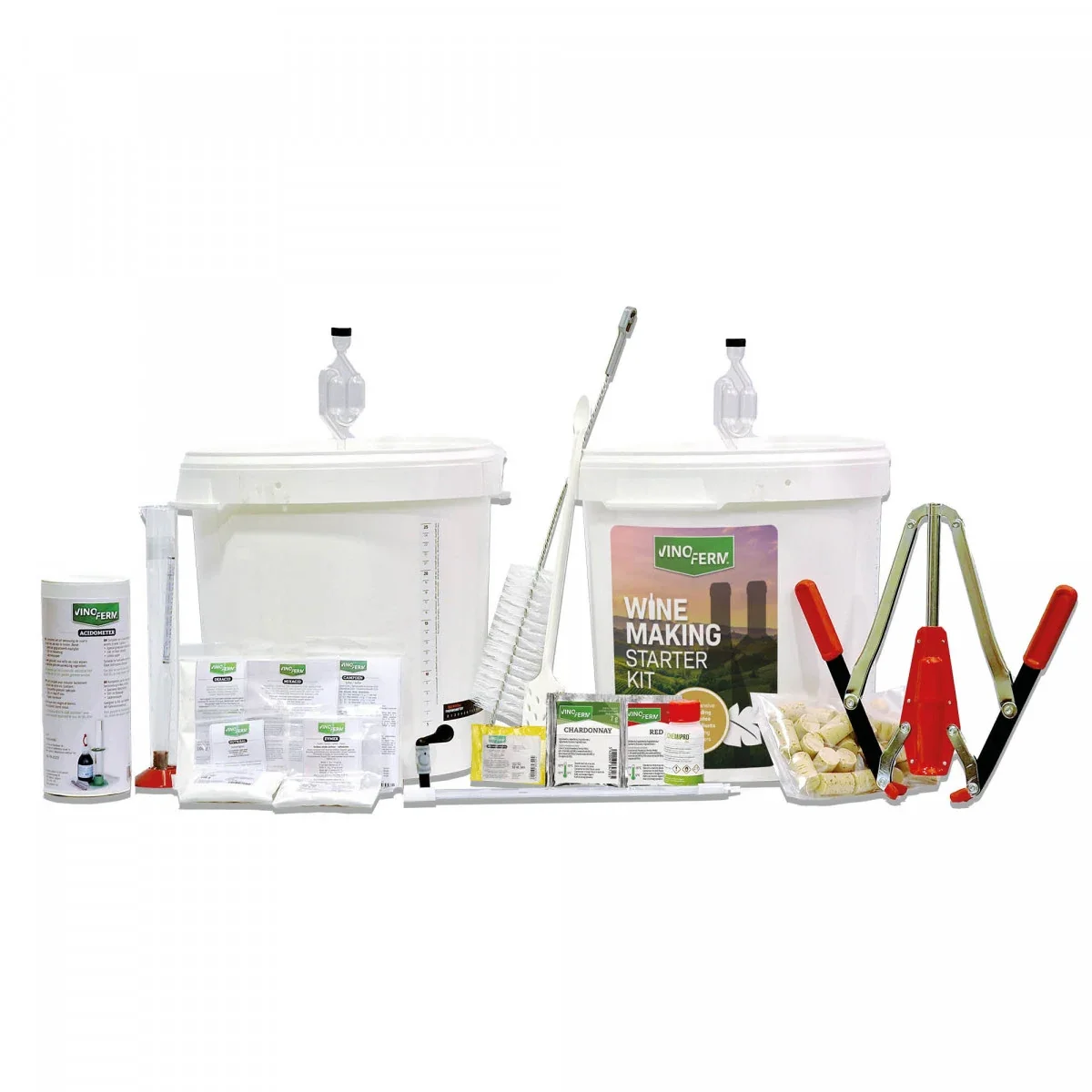 "Wine making kit, wine making, homebrew wine, make your own wine - Start package MAXI with instruction, Language of the instruction: German image"