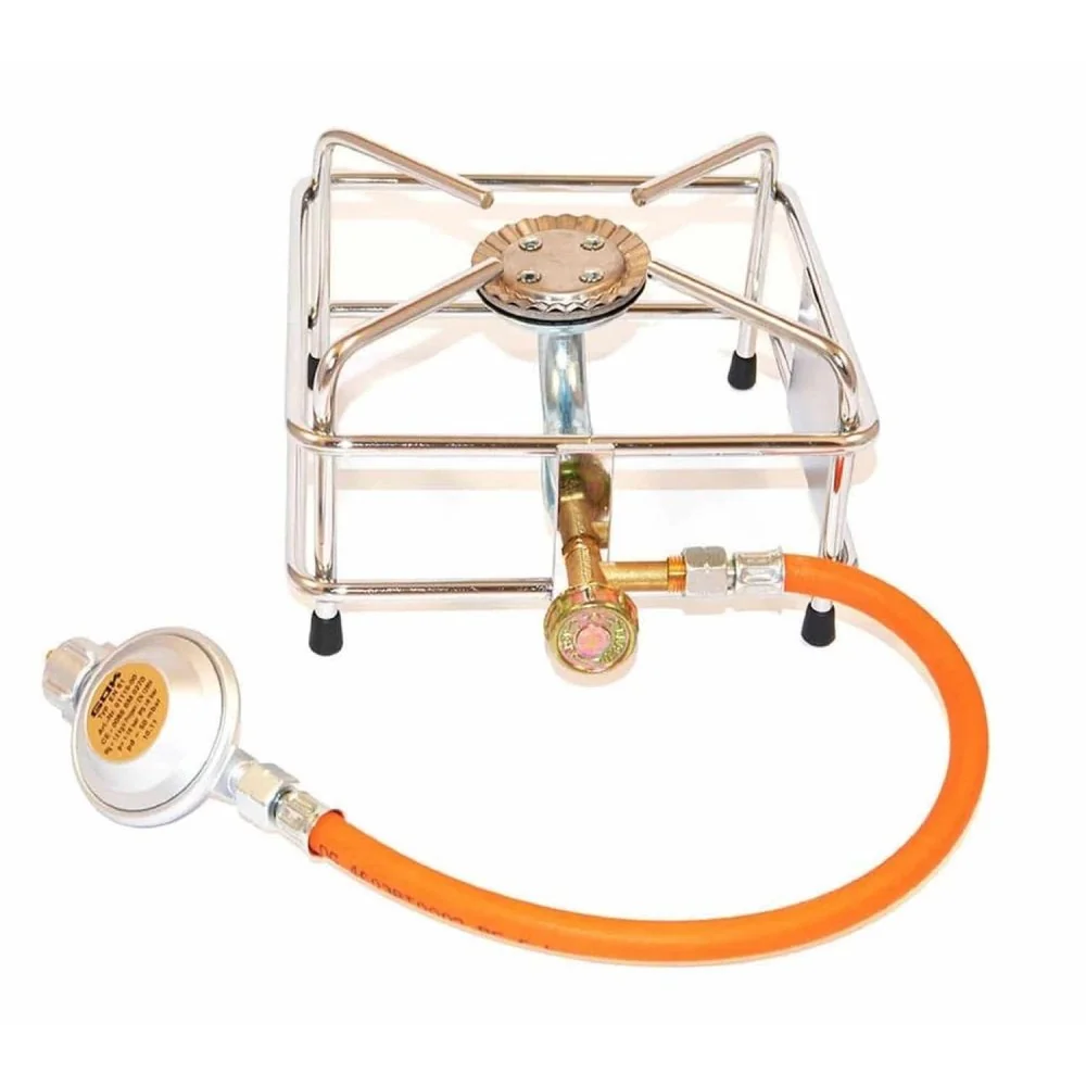 "Portable Gas Stove Set 2.5 KW, Outdoor Gas Cooker with Hose and Pressure Reducer image"