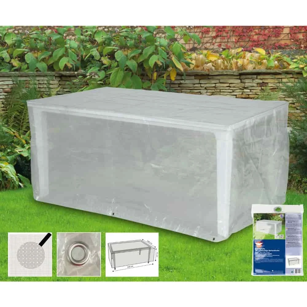 Rectangular Garden Table Cover - 220x100x75cm Waterproof Patio Furniture Protector