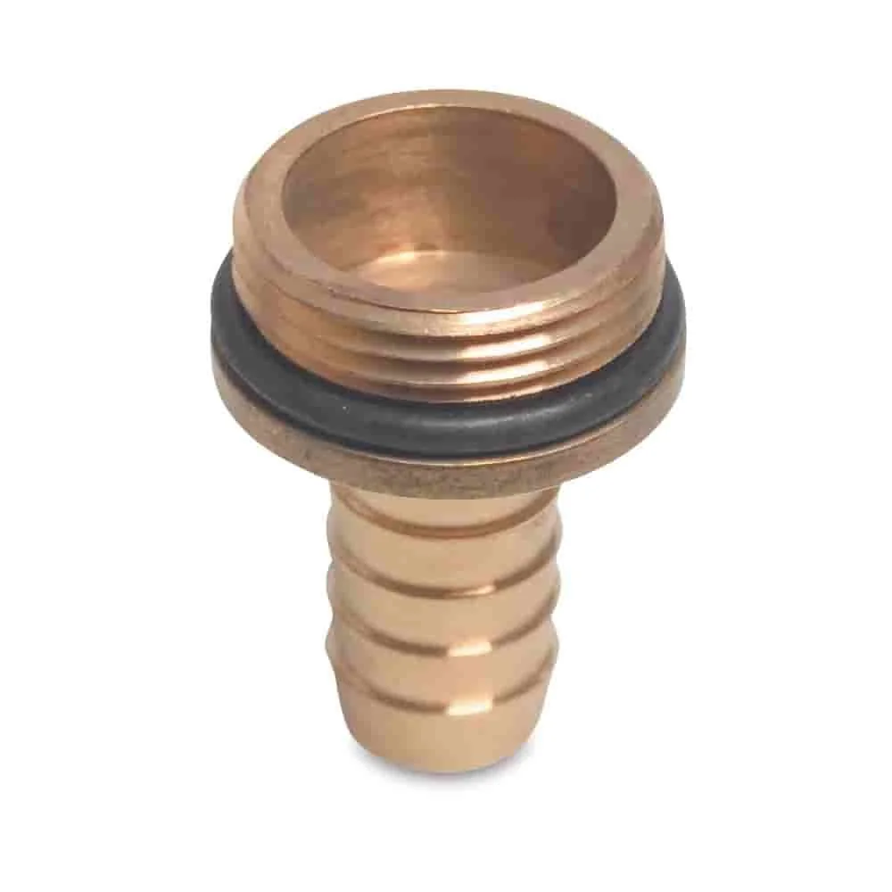 "Brass Hose Barb, 1 inch Male Thread x 25mm Hose Tail, Brass Fitting image"