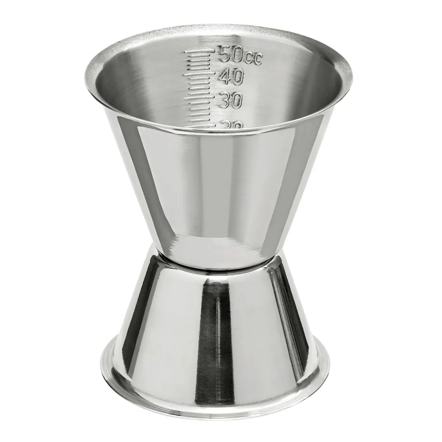"Measuring cup jigger with internal scaling image"