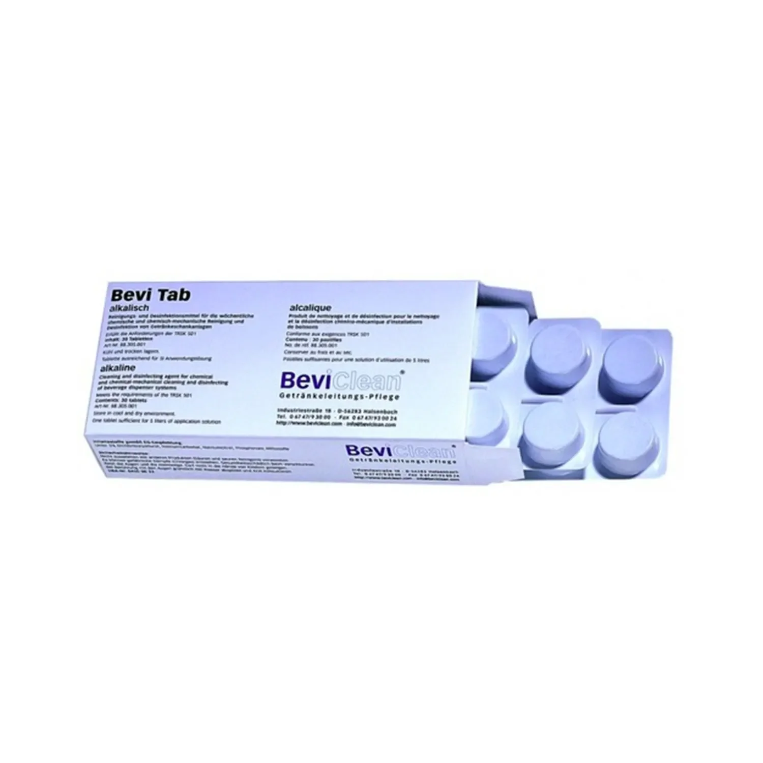 "Bevi Tab - Alkaline Cleaning solution, Cleaning agent, Сleaning tablets for beverage lines, Price per piece image"