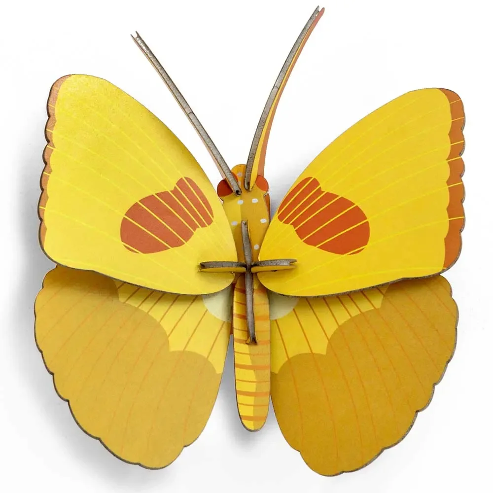 Studio Roof 3D butterfly yellow cardboard