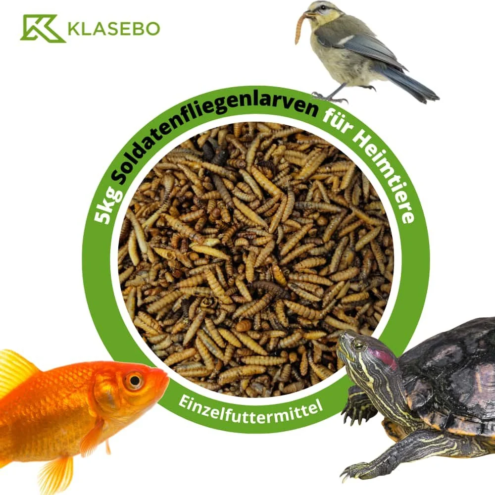 "Dried Black Soldier Fly Larvae, 5kg Whole Dried Hermetia Illucens, Insect Protein for Pets image"