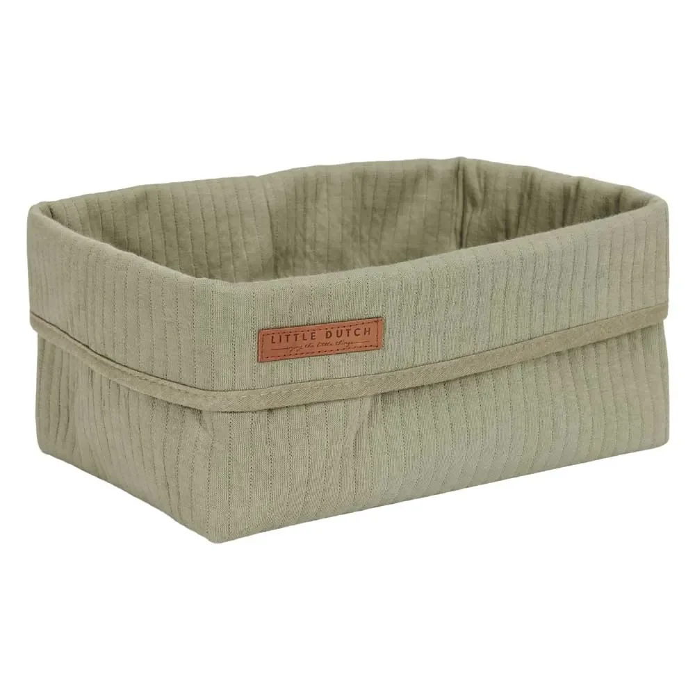 "Little Dutch Baby Storage Baskets Groß Uni Oliv "Pure Olive" image"