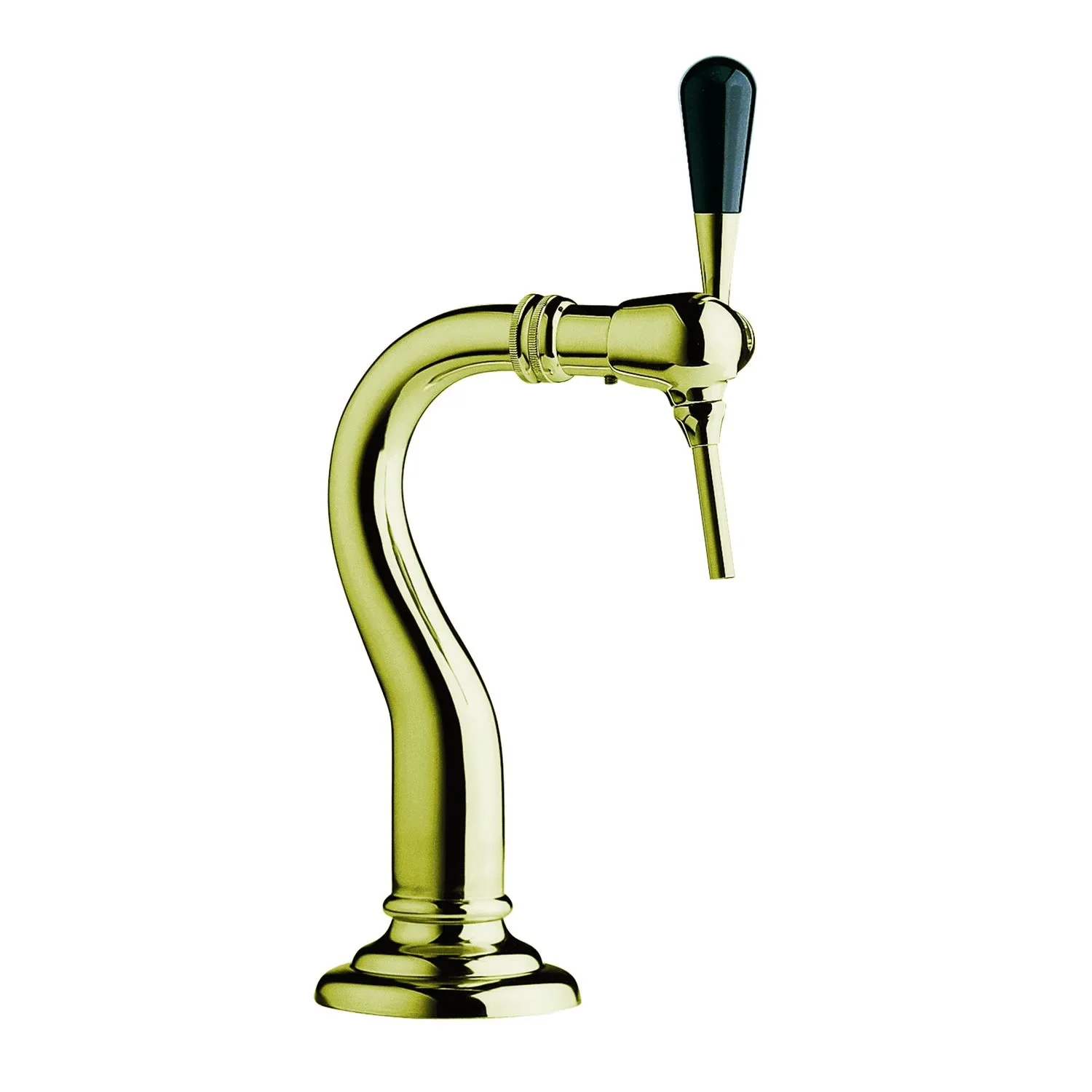 "Beer tower, beer dispenser - Model Baby Gooseneck, 1-line, brass image"