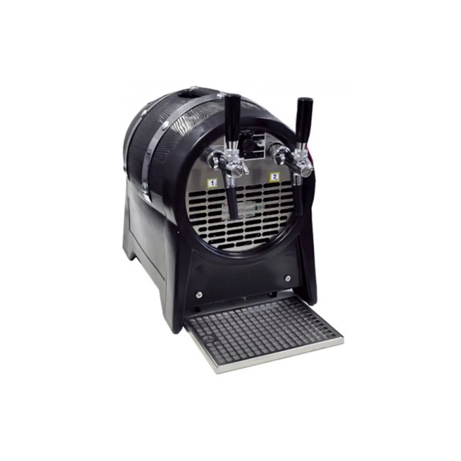 "Beer dispenser, Beer machine, Beer tap, Beer cooler, Party keg - dry cooler with decorative rings, 2 taps, 60 l/hour image"