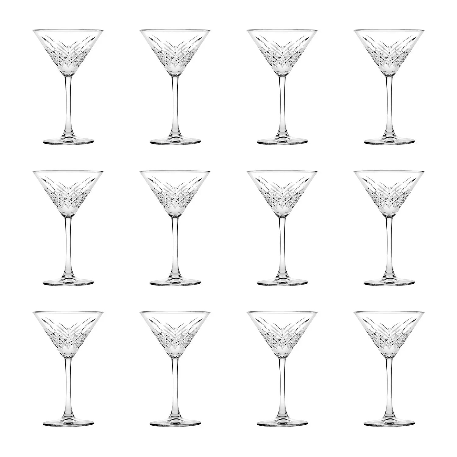 "Cocktail glasses, drinking glasses set of 12 - Timeless, 230 ml image"