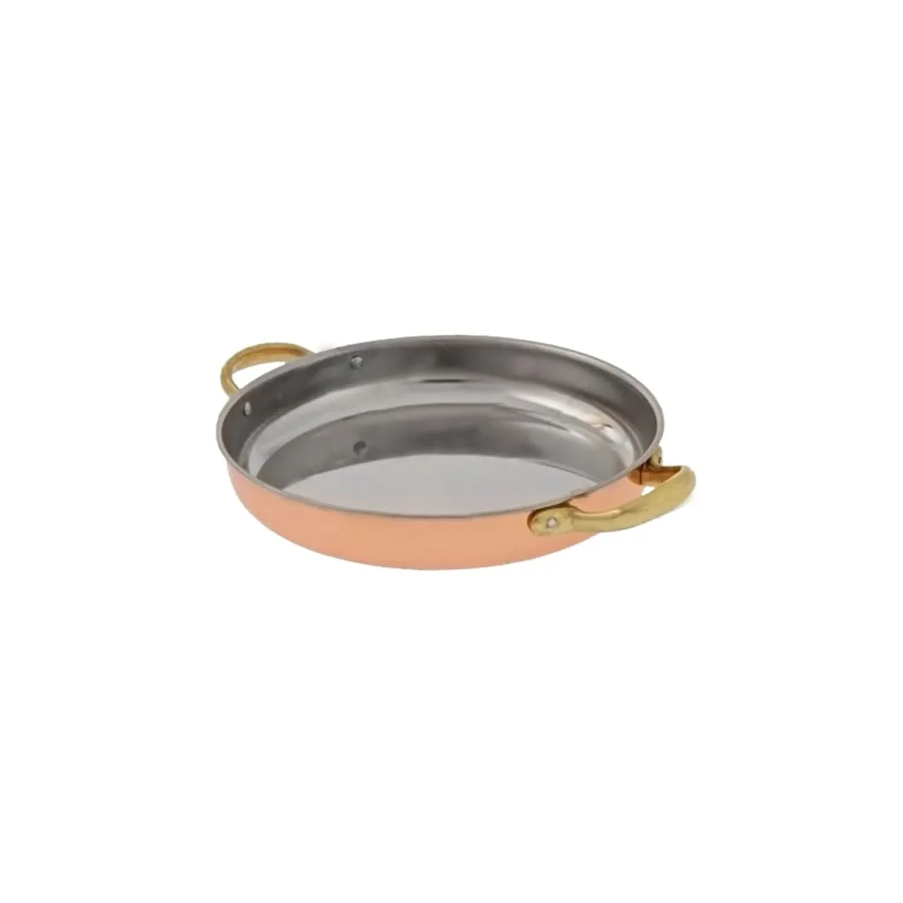 "Copper pan, copper frying pan, copper frypan - with handles, 32 сm image"