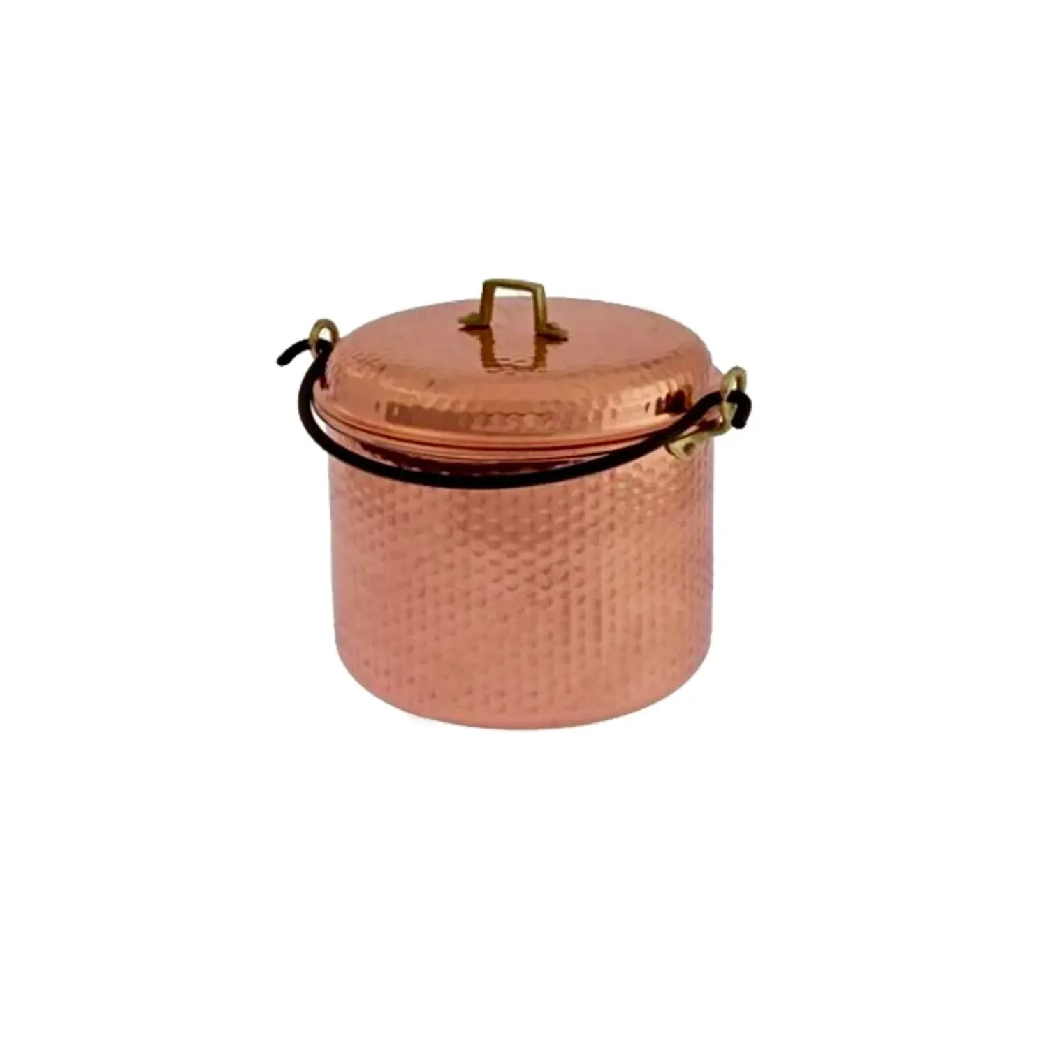 "Copper pots hammered with iron arch 28 cm image"