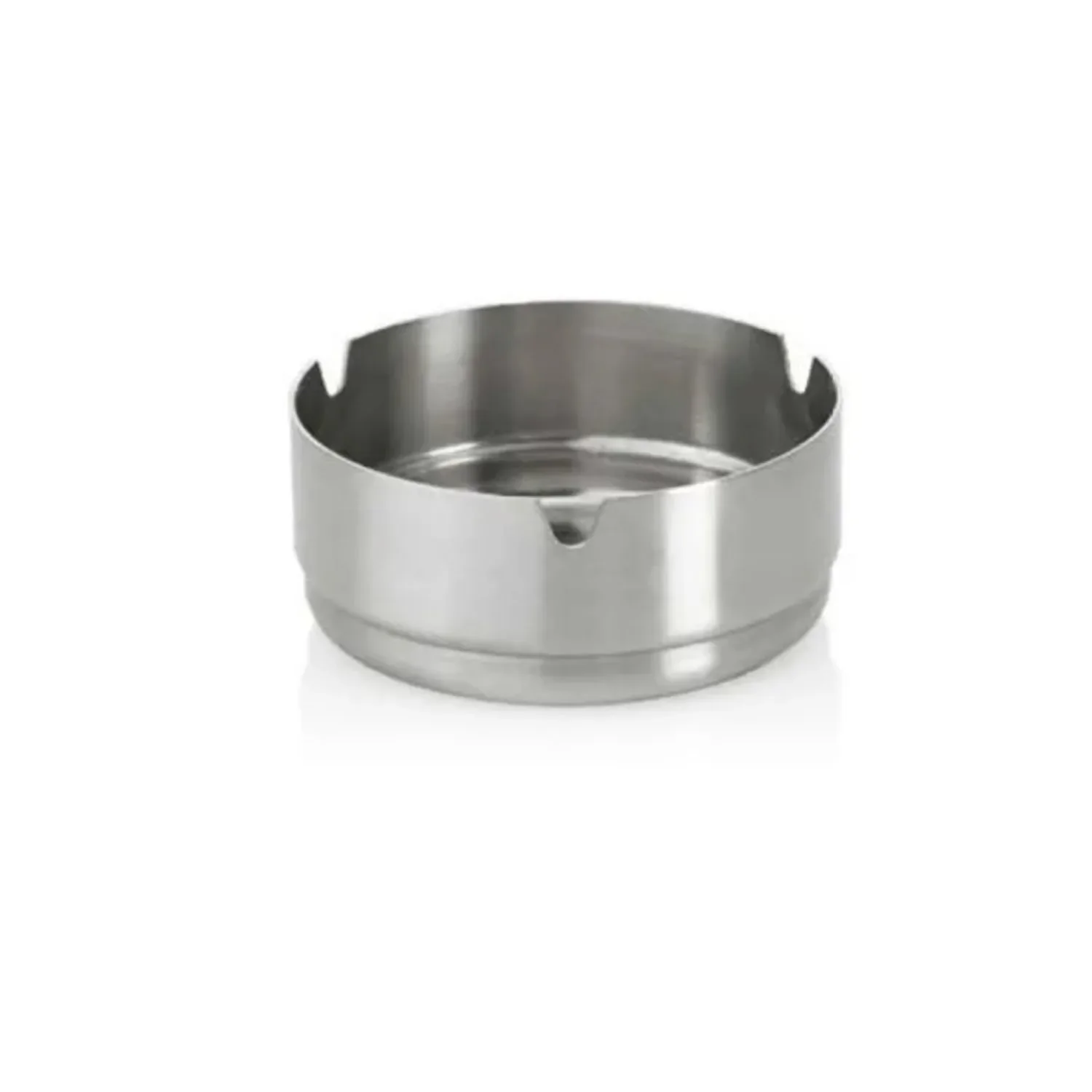 Ashtray - chrome-nickel steel, Diameter: 8 cm