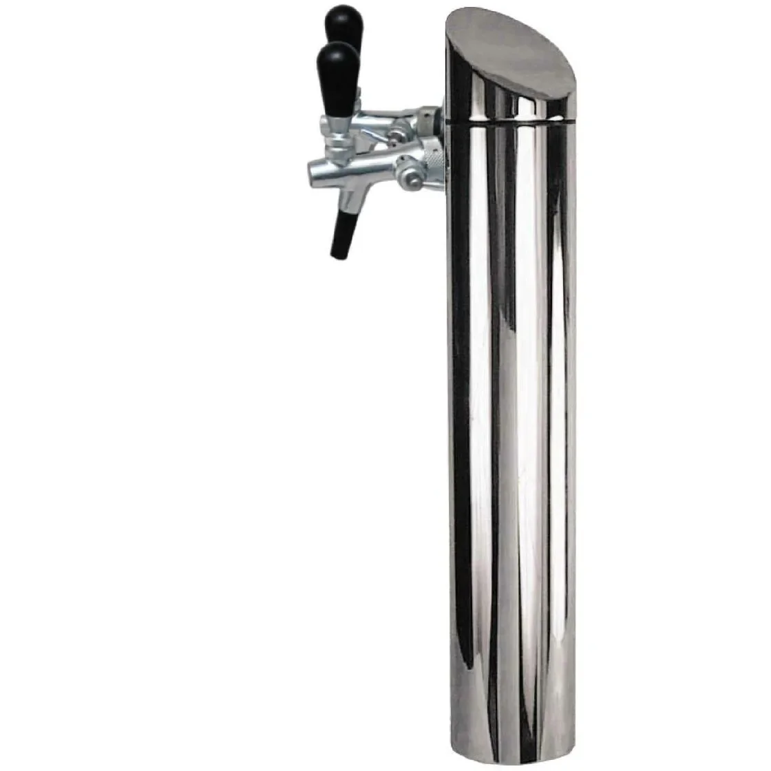 "Beer tower, tower beer dispenser - Model Tower, matt brushed, 2 lines image"