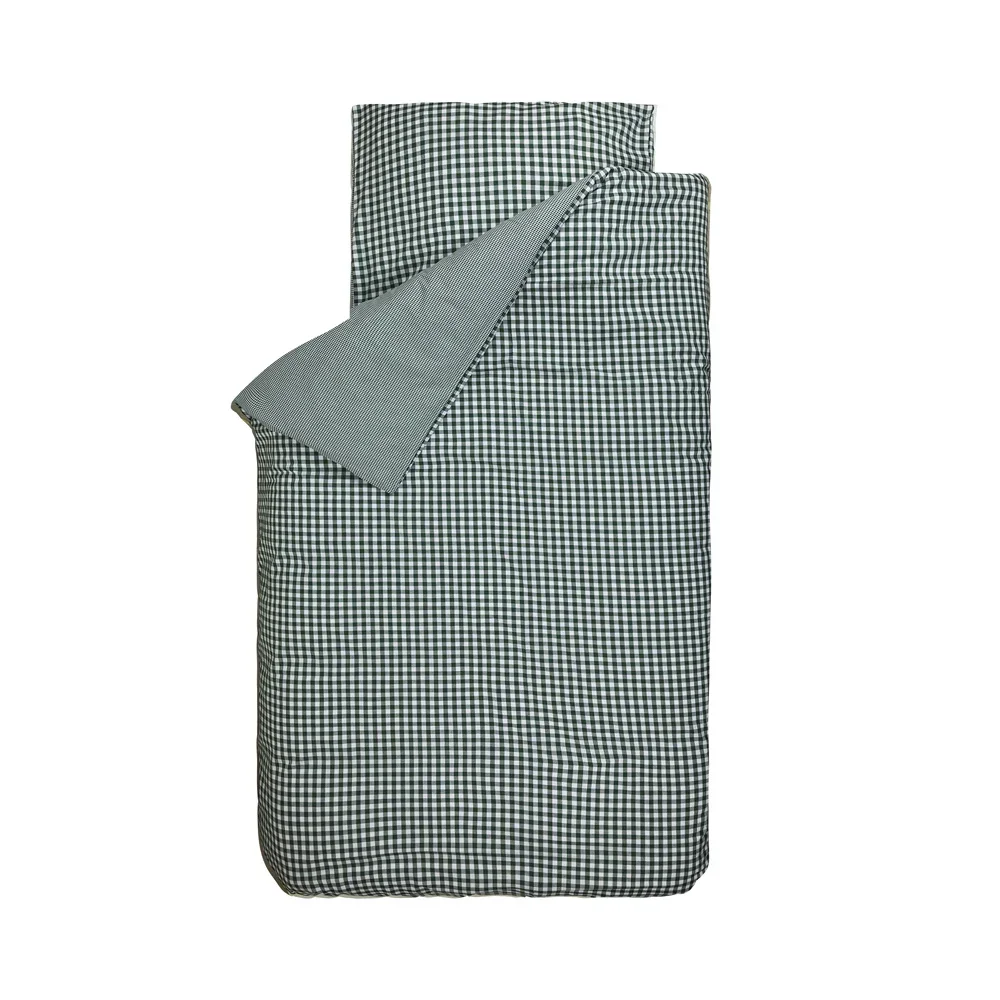 Bink Childrens Bedding BB Karo Dark Green 100 x 135