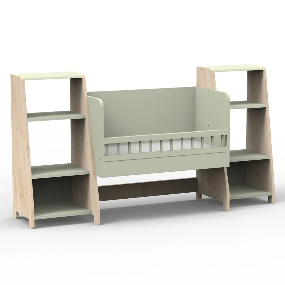 Mathy by Bols Asymetry Baby Beistellbett umbaubar zum Schreibtisch