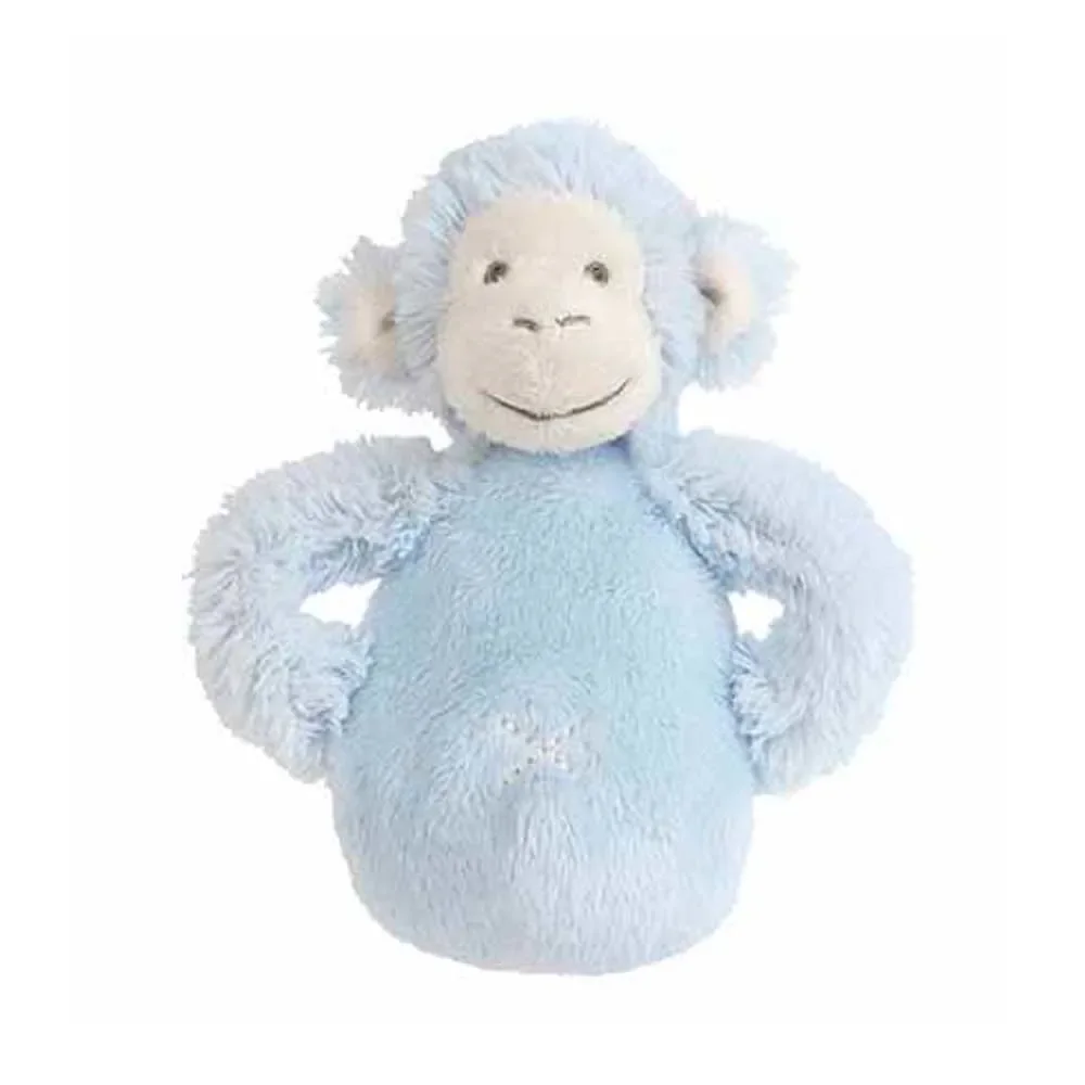 Happy Horse baby rattle monkey Mickey light blue