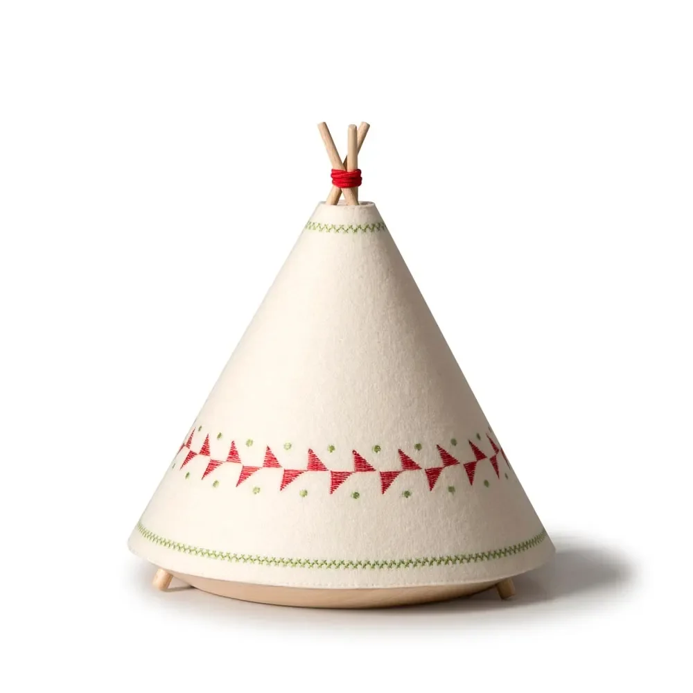 "Buokid's table lamp & night light Tipi red image"
