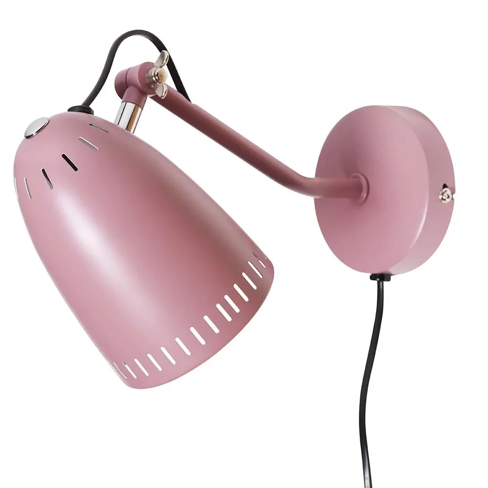 "Superliving wall lamp metal "Dynamo" matt pink image"