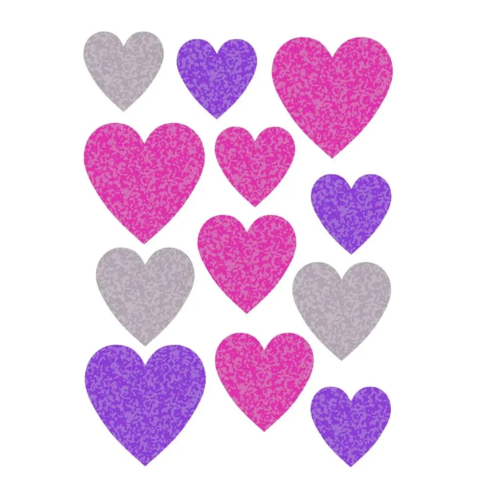 "Buokids Wall Sticker Hearts Lila & Pink image"