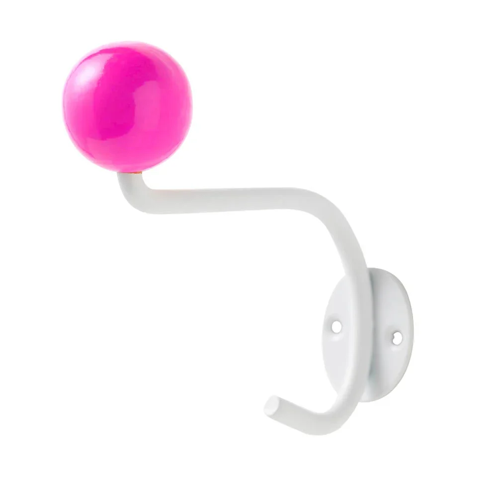 Superliving clothes hook white neon pink