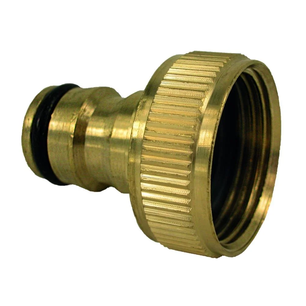 "3/4 Inch Brass Garden Hose Connector Faucet Adapter image"