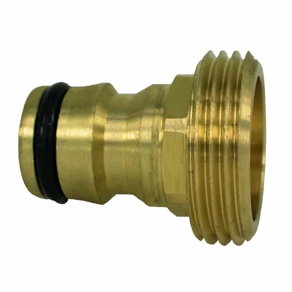 "3/4 Inch Brass Faucet Adapter, Garden Hose Quick Connect image"
