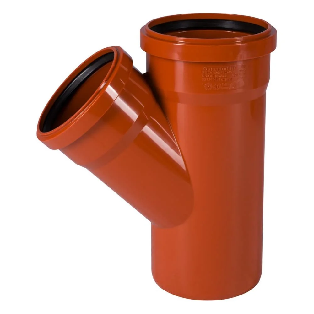 125/110mm 45 Degree Sewer Drain Pipe Branch Fitting
